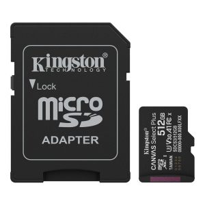 Kingston 512GB microSDXC Canvas Select Plus Gen3 150MB/s A1 Card + Adapter