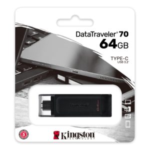 Kingston 64GB USB-C 3.2 Gen 1 DataTraveler 70