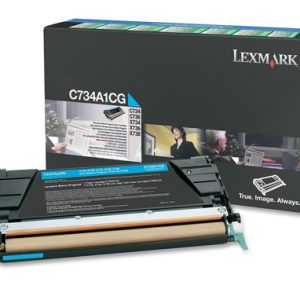 Lexmark C734A1Cg Cyan Cartridge